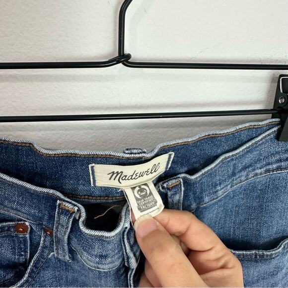 Madewell Cali Demi Boot Jeans in Glenside Wash Cropped Denim 25 - Picture 6 of 11